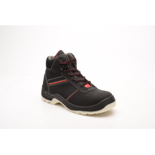 Black Nubuck Leather Safety Shoes with Mesh Lining (HQ05072)